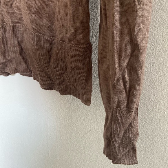 Zara taupe thin sweater, slight high low style, S - Picture 3 of 8